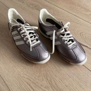 Adidas Cream and Purple Sneakers